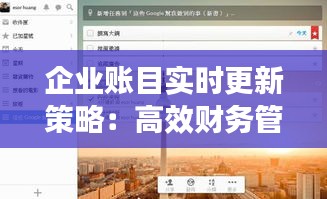 企业账目实时更新策略：高效财务管理之道