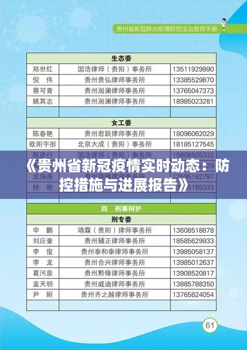 《贵州省新冠疫情实时动态：防控措施与进展报告》