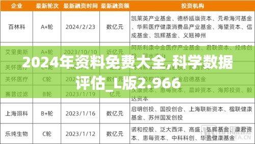 2024年资料免费大全,科学数据评估_L版2.966