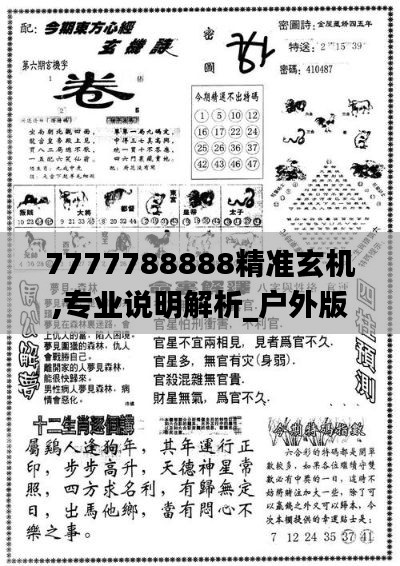 7777788888精准玄机,专业说明解析_户外版7.822