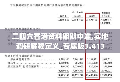 二四六香港资料期期中准,实地调研解释定义_专属版3.413