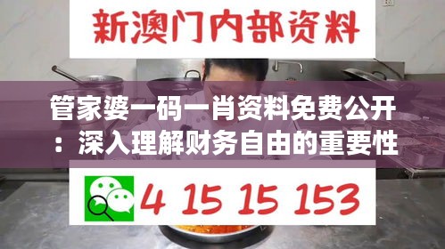 管家婆一码一肖资料免费公开：深入理解财务自由的重要性