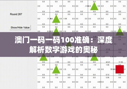 澳门一码一码100准确：深度解析数字游戏的奥秘