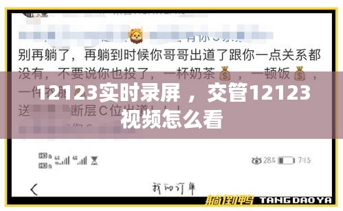 12123实时录屏 ，交管12123视频怎么看