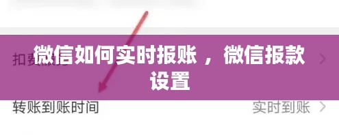 微信如何实时报账 ，微信报款设置