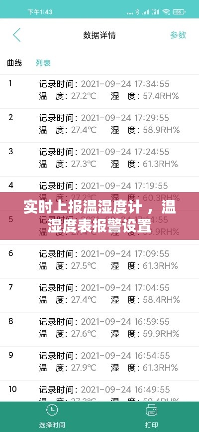 实时上报温湿度计 ，温湿度表报警设置