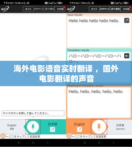 海外电影语音实时翻译 ，国外电影翻译的声音