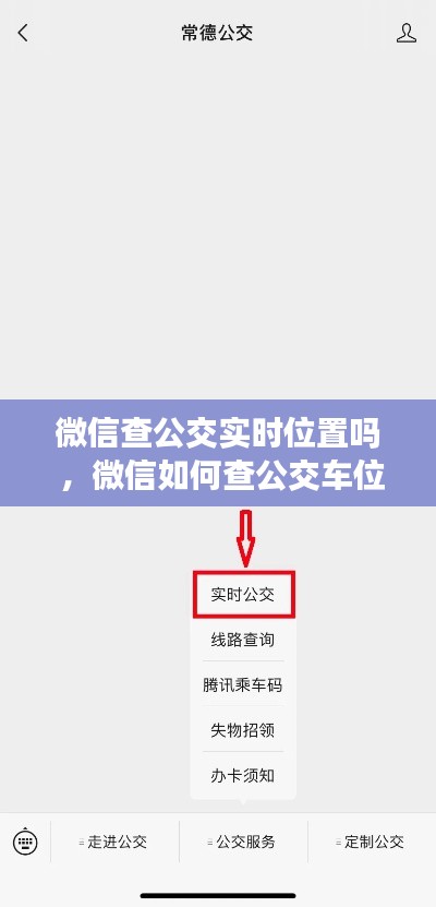 微信查公交实时位置吗 ，微信如何查公交车位置