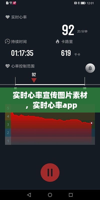 实时心率宣传图片素材 ，实时心率app