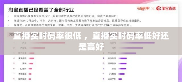 直播实时码率很低 ，直播实时码率低好还是高好
