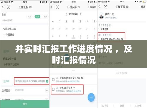 并实时汇报工作进度情况 ，及时汇报情况