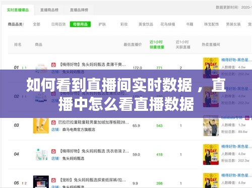 如何看到直播间实时数据 ，直播中怎么看直播数据