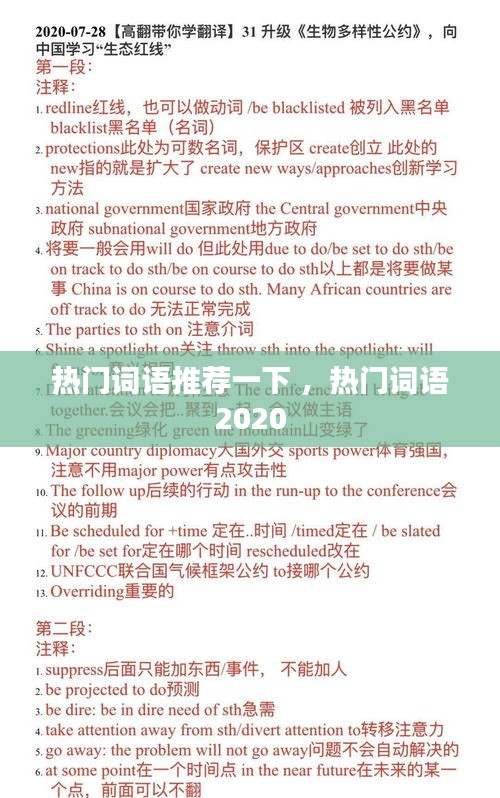 热门词语推荐一下 ，热门词语2020