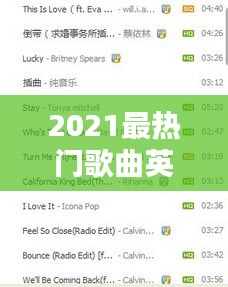 2021最热门歌曲英语 ，2021年最热英文歌