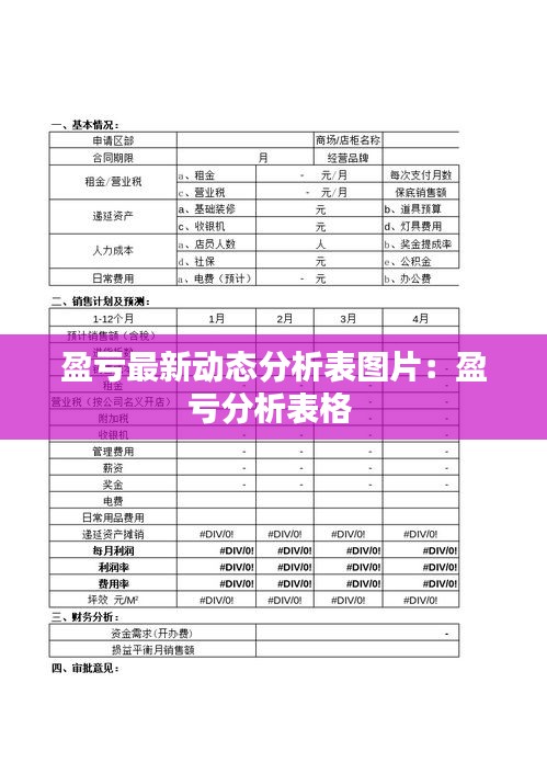 盈亏最新动态分析表图片：盈亏分析表格 