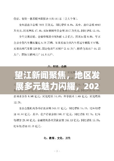 望江新闻聚焦，地区发展多元魅力闪耀，2021年最新头条一览