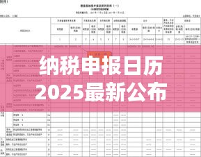 纳税申报日历2025最新公布：2021年纳税申报日历一览表 