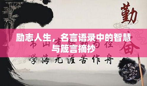 励志人生，名言语录中的智慧与箴言摘抄