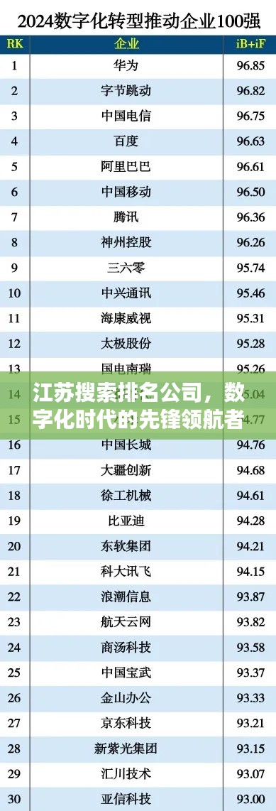 江苏搜索排名公司，数字化时代的先锋领航者