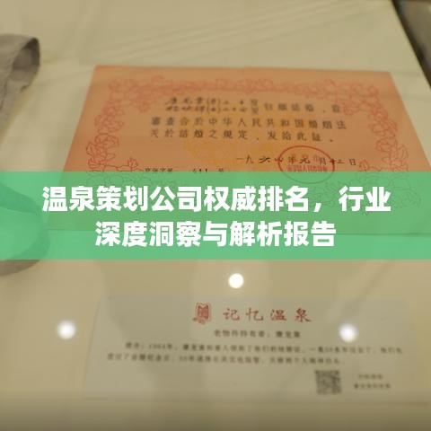 温泉策划公司权威排名，行业深度洞察与解析报告