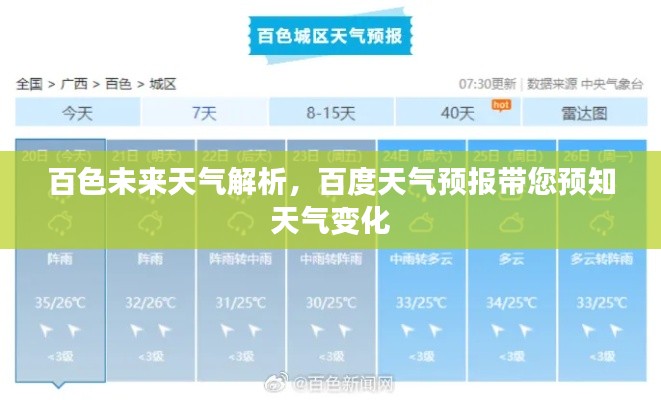 百色未来天气解析，百度天气预报带您预知天气变化