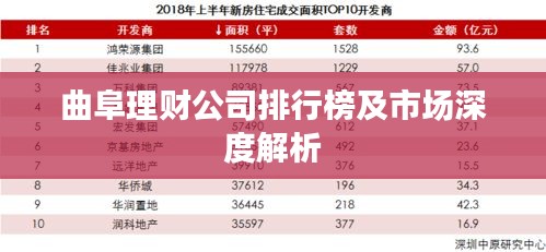 曲阜理财公司排行榜及市场深度解析