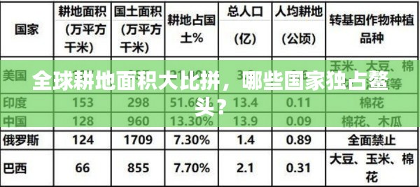 全球耕地面积大比拼，哪些国家独占鳌头？