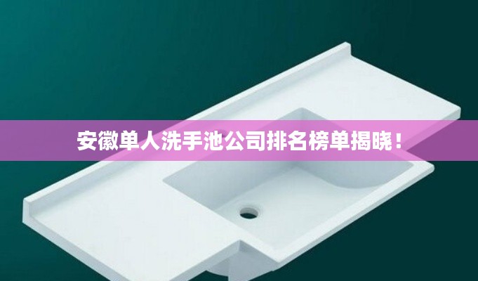 安徽单人洗手池公司排名榜单揭晓！