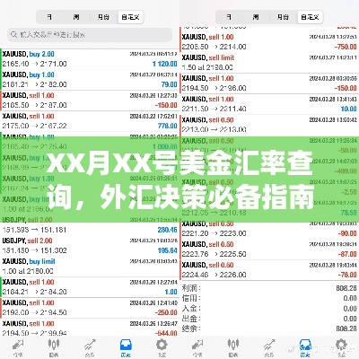 XX月XX号美金汇率查询，外汇决策必备指南