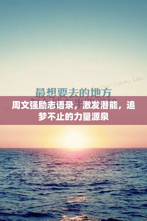 周文强励志语录，激发潜能，追梦不止的力量源泉