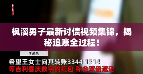 枫溪男子最新讨债视频集锦，揭秘追账全过程！