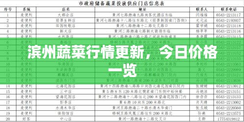 滨州蔬菜行情更新，今日价格一览