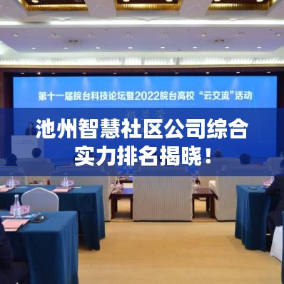 池州智慧社区公司综合实力排名揭晓！