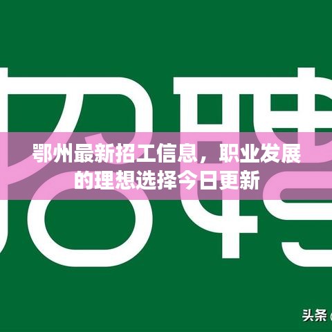 鄂州最新招工信息，职业发展的理想选择今日更新