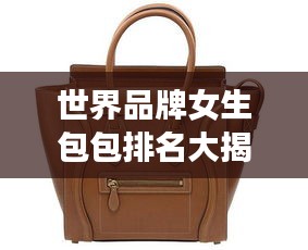 世界品牌女生包包排名大揭秘！