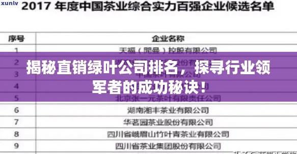 揭秘直销绿叶公司排名，探寻行业领军者的成功秘诀！