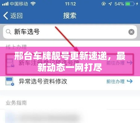 邢台车牌靓号更新速递,最新动态一网打尽