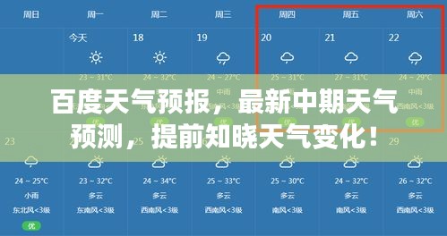 百度天气预报，最新中期天气预测，提前知晓天气变化！