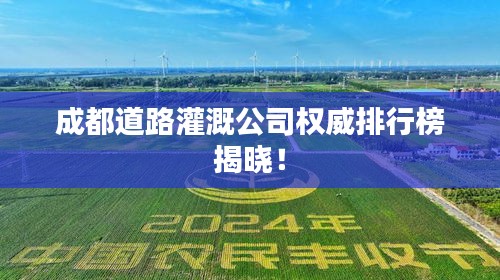 成都道路灌溉公司权威排行榜揭晓！