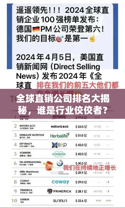 全球直销公司排名大揭秘，谁是行业佼佼者？