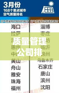 质量管理公司排名大揭秘，行业规模与影响力深度解析