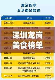 深圳龙岗美食榜单揭晓，十大必尝佳肴排名榜单