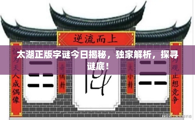 太湖正版字谜今日揭秘，独家解析，探寻谜底！